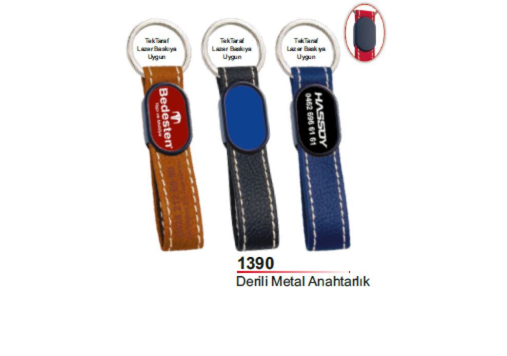 Derili Metal Anahtarlık