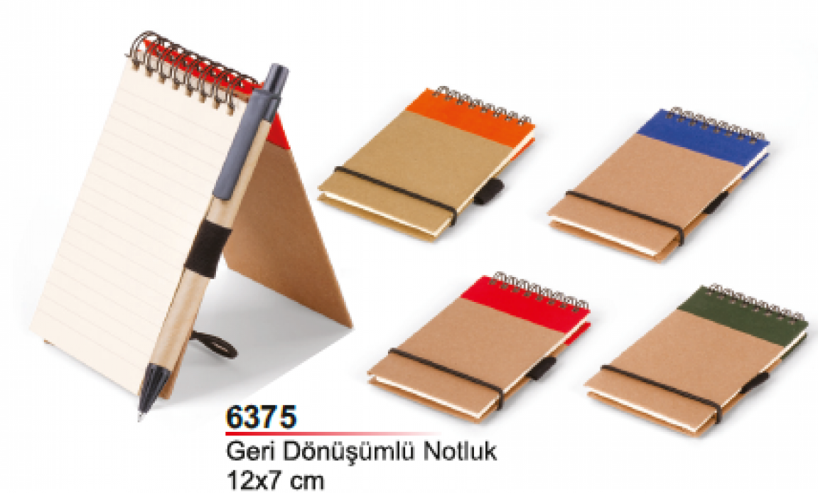 Geri Dönüşümlü Lastikli Not Defteri